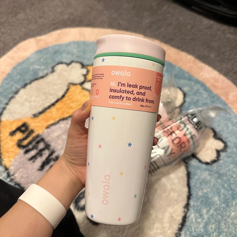 Owala SmoothSip Slider Tumbler - แก้วเดินทางสแตนเลสหุ้มฉนวน 12 ออนซ์พร้อมฝาปิดป้องกันการรั่วเหมาะกับที่วางแก้วในรถยนต์สําหรับเครื่องดื่มร้อน/น้ําแข็ง - รูปที่ 6