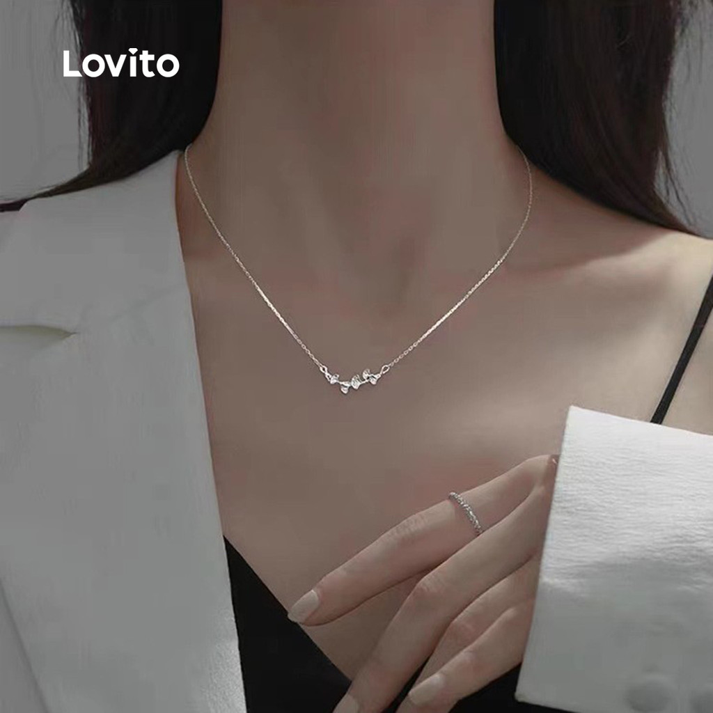 Lovito  สร้อยคอสไตล์หรูหรา อเนกประสงค์ LFA108127 - รูปที่ 4