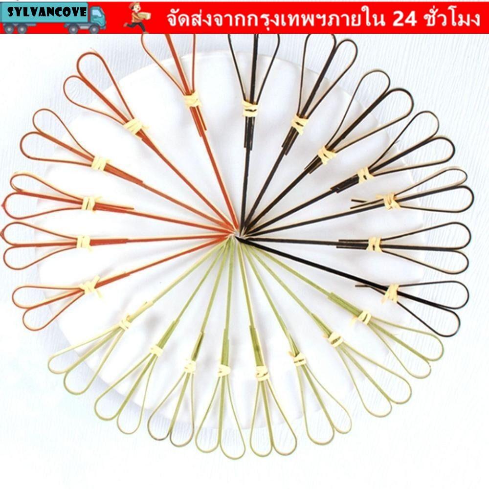 ไม้หยิบไม้จิ้มฟัน ซิลวี, ไม้เสียบไม้ไผ่ 100 ชิ้น/ถุง, ไม้ไผ่ที่เป็นมิตรกับสิ่งแวดล้อมตกแต่ง