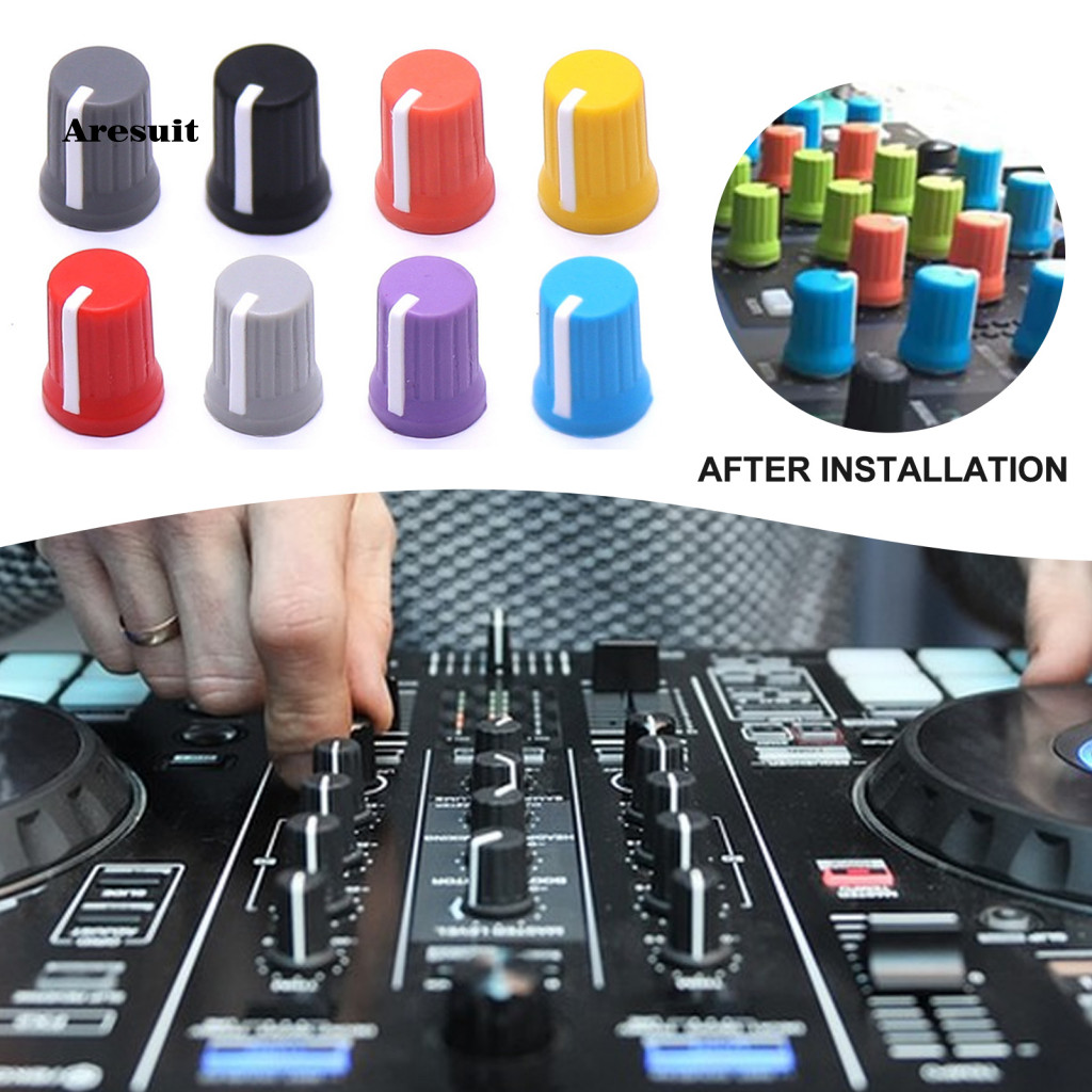 [Aresuit] ลูกบิดโรตารี่สากลลูกบิดยางสากล 5 ชิ้น Universal Eq Rotary Knob เปลี่ยนมินิขนาดทนต่อการสึกหรอ Equalizer Potentiometer Fader ลูกบิดง่ายสําหรับเสียง