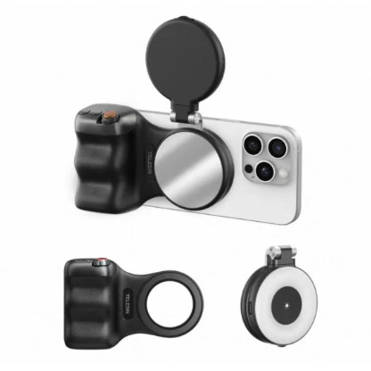 2026 Fun Shot Magnetic Grip และไฟเซลฟี่แม่เหล็ก|Creator Kit พร้อมชัตเตอร์ไร้สาย|360° ไฟ LED ปรับได้|