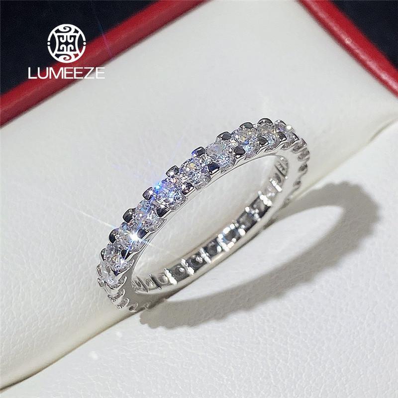 LUMEZE Minimalist แหวนบางสําหรับผู้หญิงงานแต่งงาน Brilliant Cubic Zircon คุณภาพสูงอเนกประสงค์หญิงแหวนเครื่องประดับ F1218 #