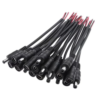 Lawan สายไฟ หัวตัวผู้/หัวฟีเมล DC5521 ขั้วสายไฟ สายไฟมาตรฐาน แข็งแรง ทนทา Power Cable