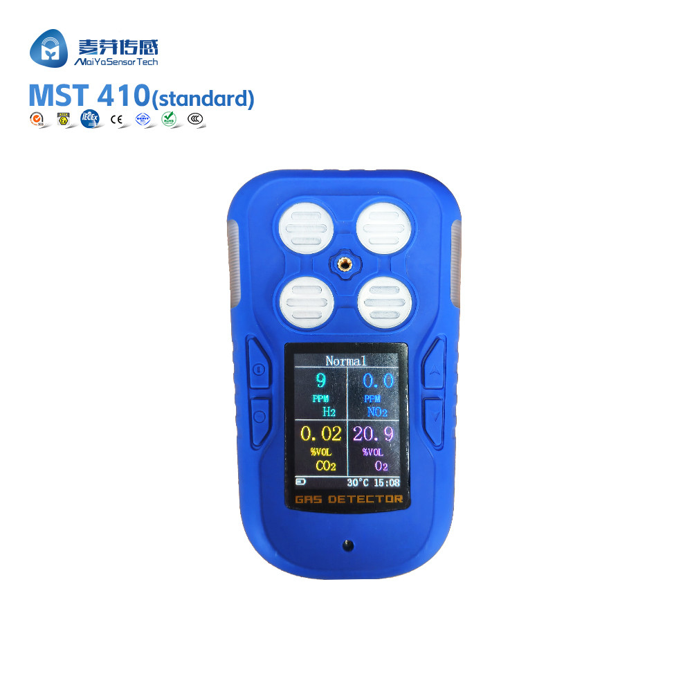 MST 410 4 in 1 Multi Gas Detector CO/CO2/NH3/CL2 เครื่องตรวจจับการรั่วไหลของแก๊ส CO2 เครื่องวิเคราะห