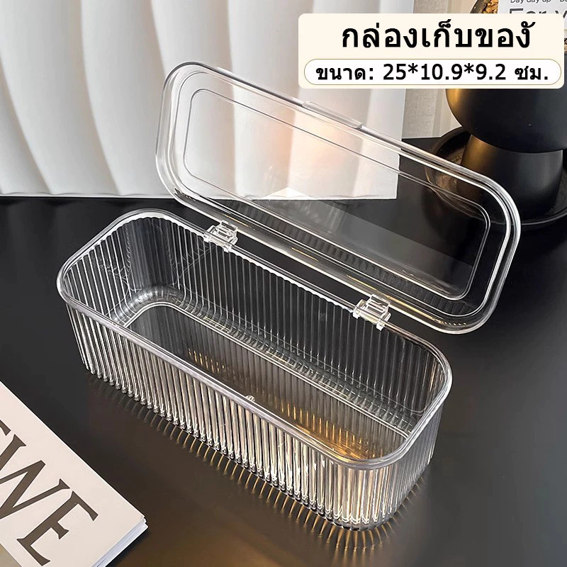 กล่องเก็บพัฟแป้ง แปรงแต่งหน้า ฟองน้ำแต่งหน้า และลิปสติก ขนาดใหญ่ ป้องกันฝุ่น เหมาะสำหรับวางบนโต๊ะเครื่องแป้ง