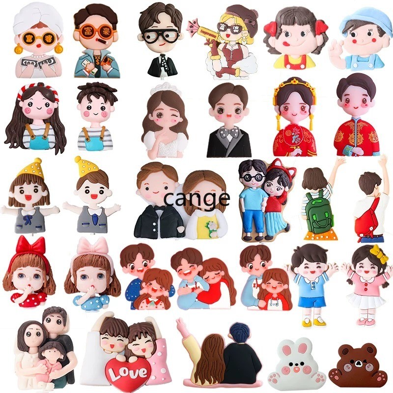 ร้อนขายกาวอ่อนคู่ตกแต่งเค้กวันวาเลนไทน์ตกแต่งเค้ก คู่โรแมนติกสารภาพชี่ซีเค้กตกแต่งปลั๊กอิน