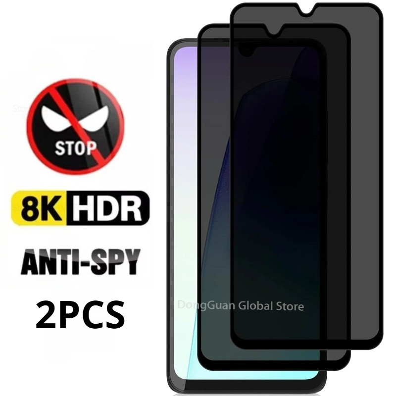 1-2Pcs ฟิล์มกระจกนิรภัยสําหรับ Cubot X70 X50 P80 P60 P50 Anti Spy ความเป็นส่วนตัวขอบสีดําป้องกันหน้า