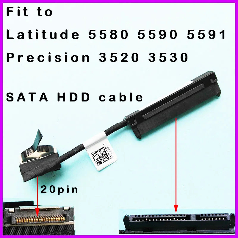 SATA ฮาร์ดไดรฟ์ HDD Connector สําหรับ Latitude 5580 5590 5591 E5580 ความแม่นยํา 3520 3530 CDM80 6NVF