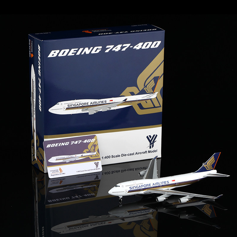 YY Wings 1/400 Singapore Airlines B747-400 9V-SMU เครื่องบินโลหะโมเดลเครื่องบิน