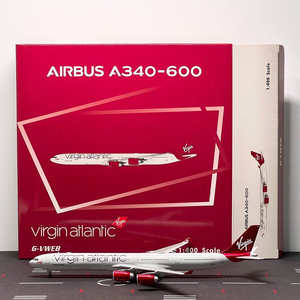 Phoenix 1: 400 เครื่องบินรุ่น Virgin Airbus A340-600 G-VWEB PH04553 ยี่ห้อใหม่จัดส่งฟรี