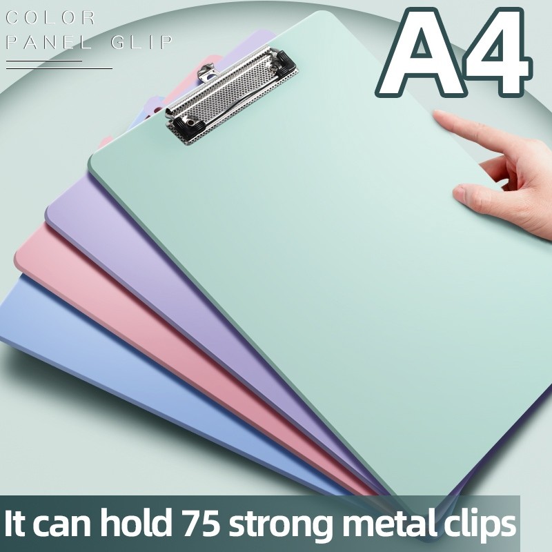 คลิปบอร์ดสีโมรันเด้ แฟ้มหนีบเอกสาร A4 A5 A6 แข็งแรงทนทาน ใช้งานสะดวก สำนักงาน อุปกรณ์การศึกษา แผ่นรองเขียนรุ่นสวยงาม