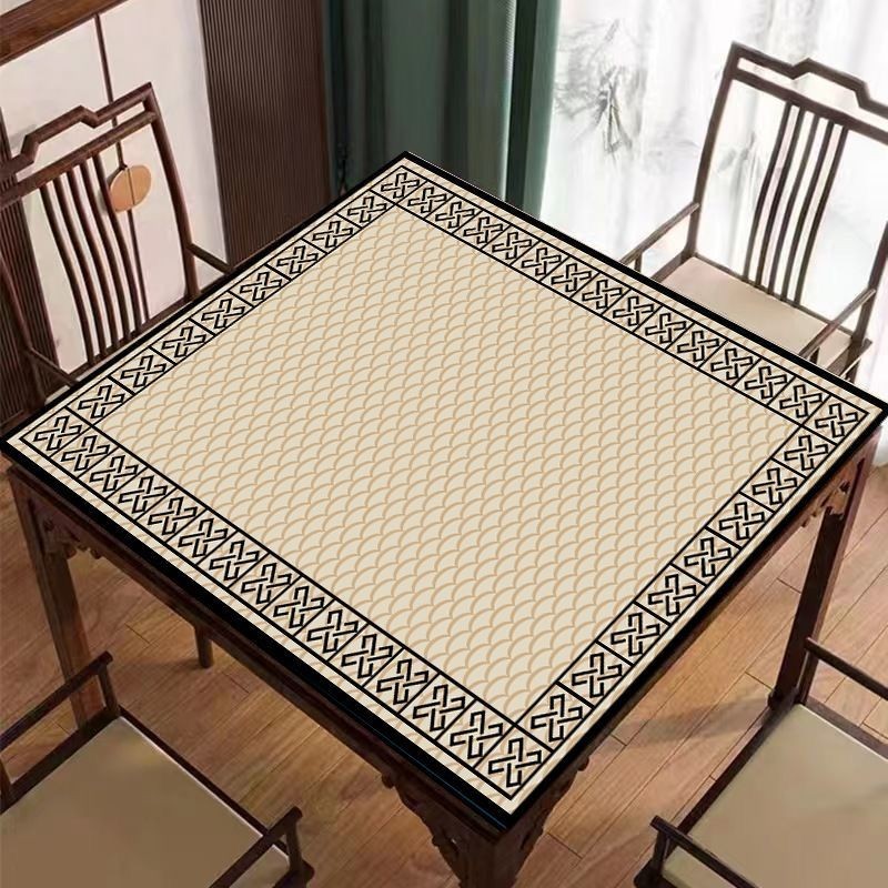 Mahjong Mat Square Silent Chess Room Mat Play#麻将垫正方形静音棋牌室垫子打扑克牌九加厚牌桌垫四方台布垫4.2