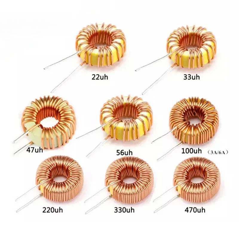 5 ชิ้น/ล็อต Toroid Core Inductor 3A 6A Winding Magnetic Induction 22uH 33uH 47uH 56uH 100uH 220uH 33