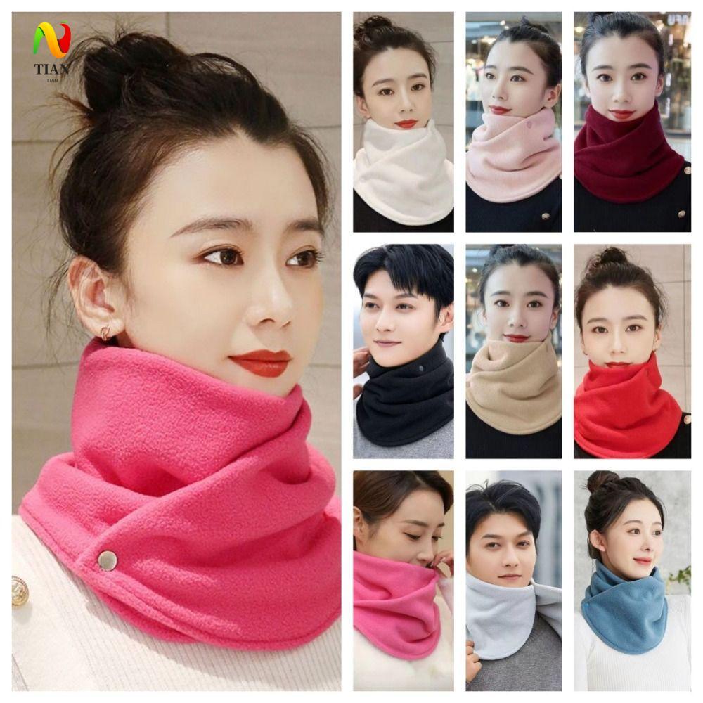 INQUIRY IMPACT ตุ๊กตาคอ Protector, หนาสีทึบขนแกะผ้าพันคอคอ,หวาน Bib Neckerchief Keep Warm Plush คอฤด