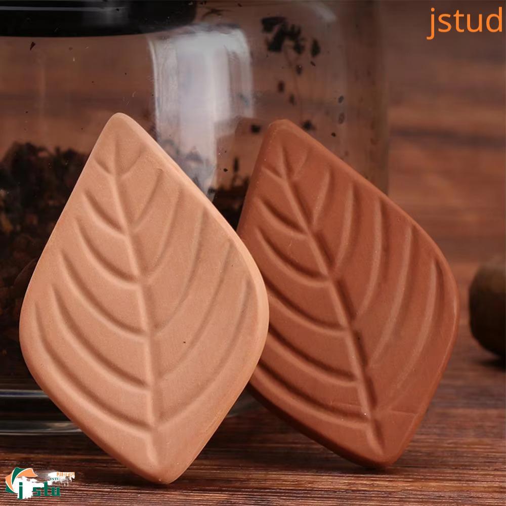 EDGAR 3 ชิ้น Brown Sugar Keeper, Clay Leaf Design Salt Saver, Gadget ครัว Moisture-proof ชานํากลับมาใช้ใหม่ความชื้นหินเครื่องเทศ