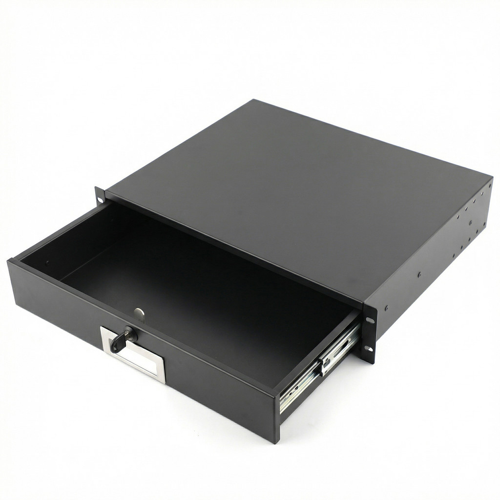 1U/2U/3U/4U Server Cabinet Case 19 นิ้ว Rack Mount ลิ้นชักล็อคได้พร้อมกุญแจ