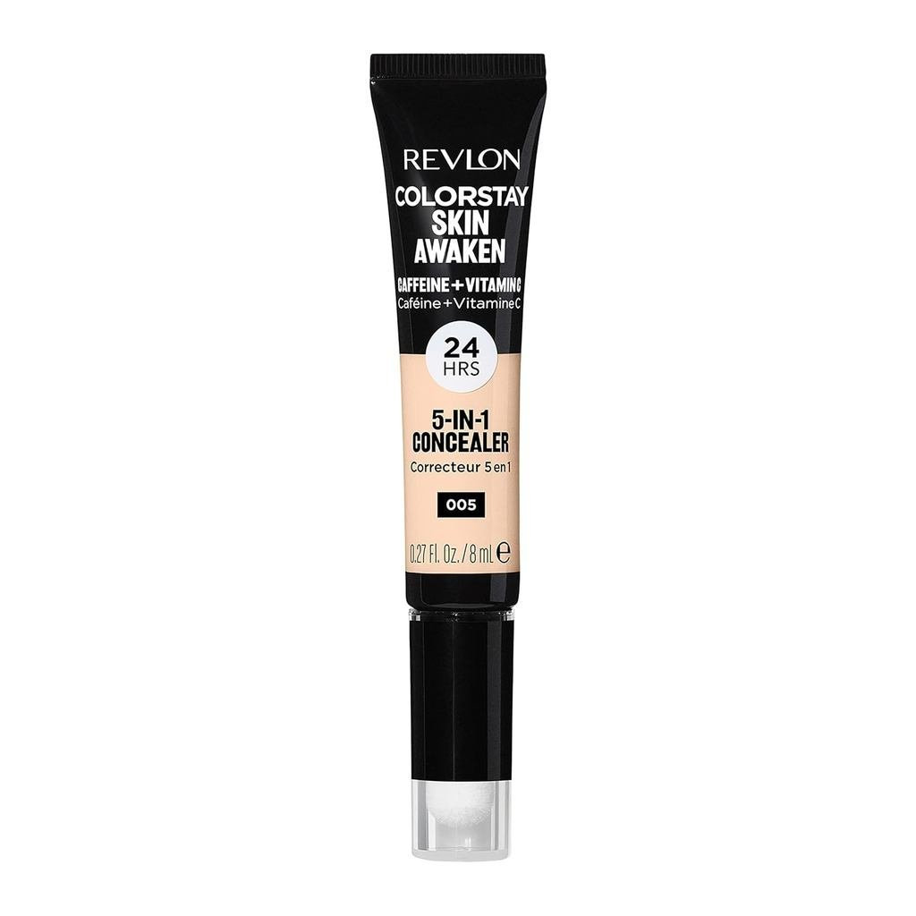 Revlon ColorStay Skin Awaken คอนซีลเลอร์ 5-in-1 น้ําหนักเบา แต่งหน้าติดทนนานเนื้อครีมพร้อมคาเฟอีนและ