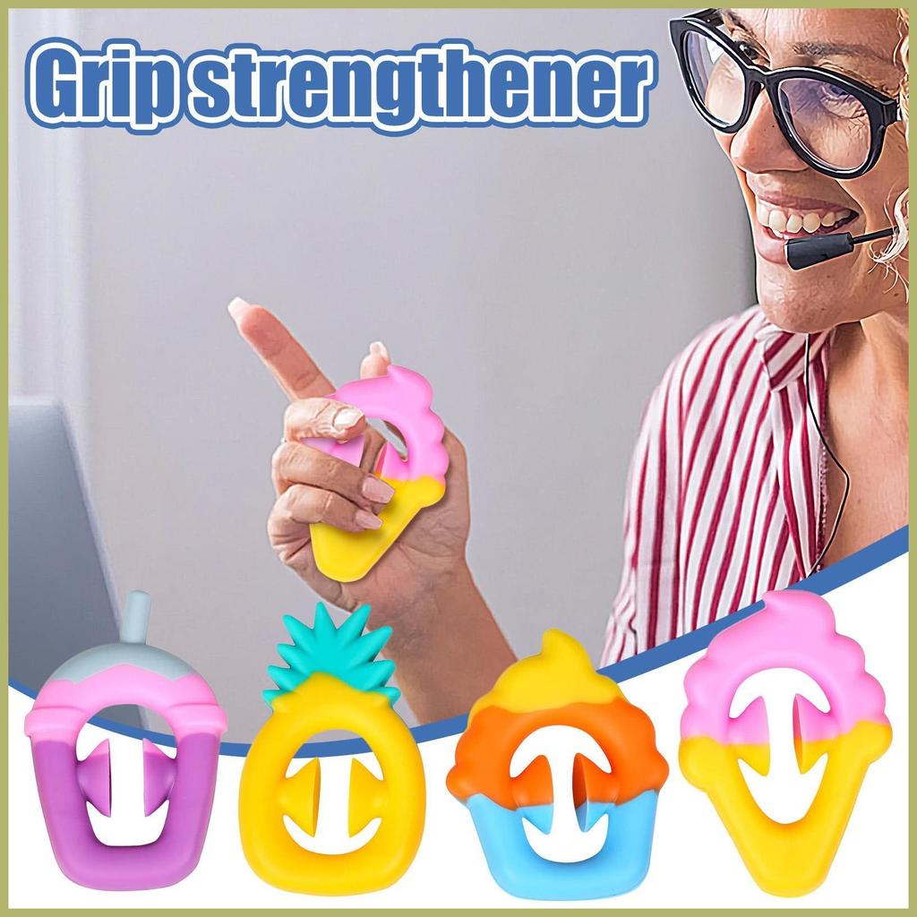 Grip Strength Trainer 4X Forearm Finger Strength Gripper แหวนนิ้วมือออกกําลังกาย Grip Strength Train