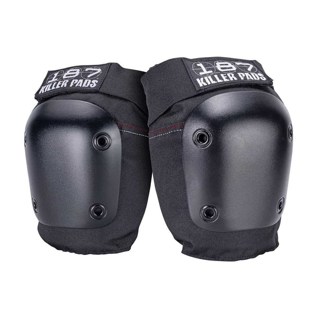 187 Killer Pads Fly Knee Pads - Grey w/White Caps - Large (Black, Large)