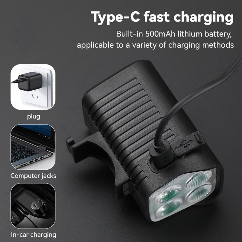 ไฟกันน้ําแตรจักรยาน Led แบบชาร์จไฟได้สําหรับขี่ Mtb ใน Dark Night Usbpowered K5c2