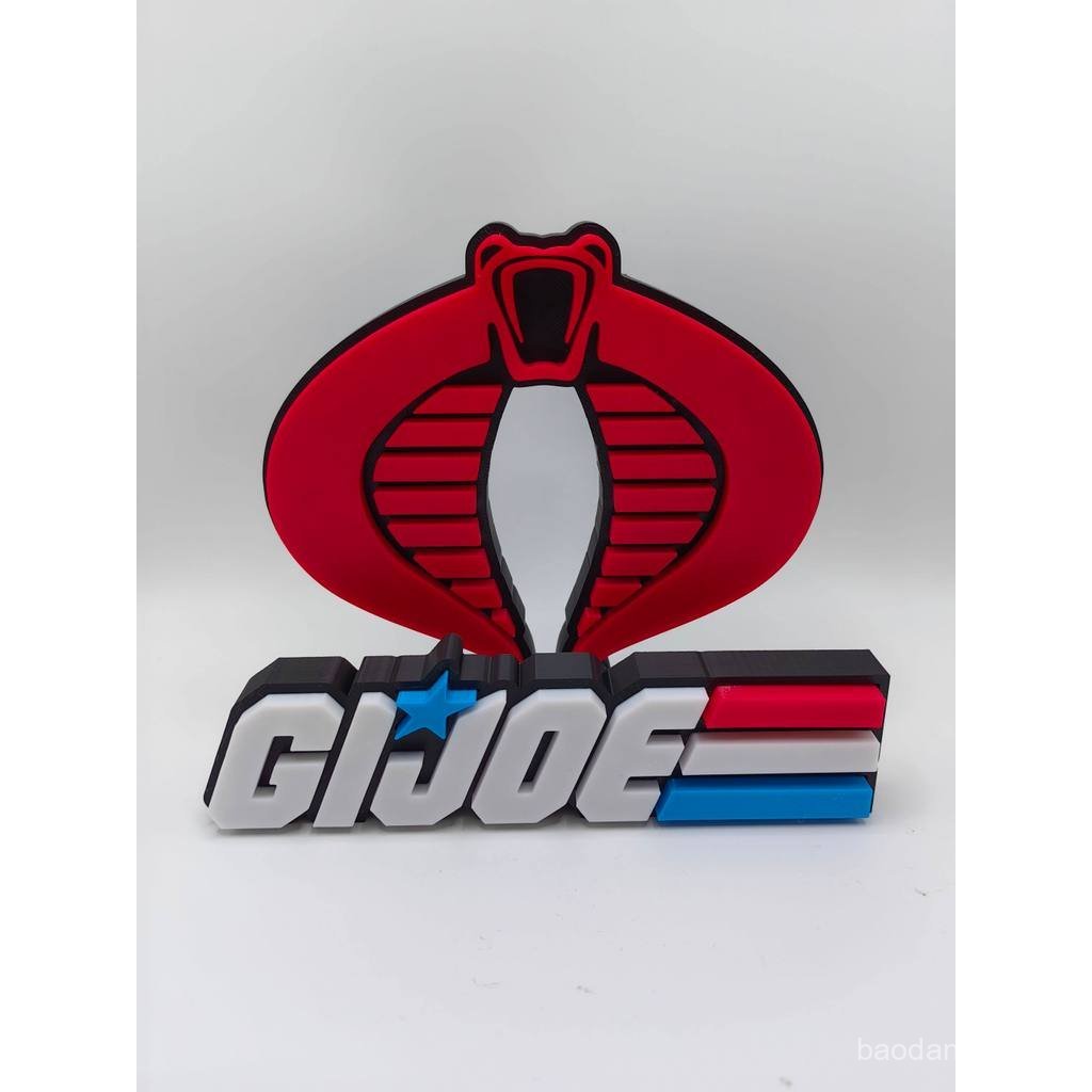 GiJoe โลโก้กองกําลังพิเศษขาตั้งตัวอักษรสามมิติป้ายเล่นอินเทรนด์เครื่องประดับเครื่องใช้ไฟฟ้าสูง