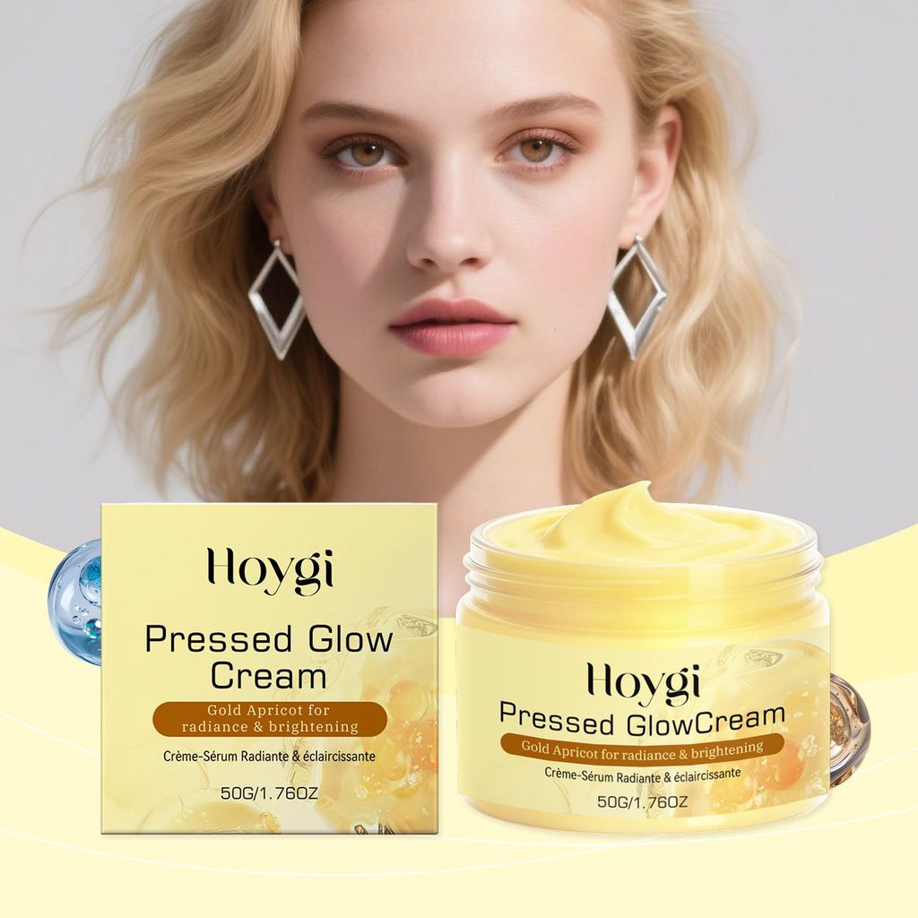 Hoygi Pressed Glow Cream Gold Apricot Radiance Brightening Face Cream สารสกัดแอปริคอท Hydrating Ligh