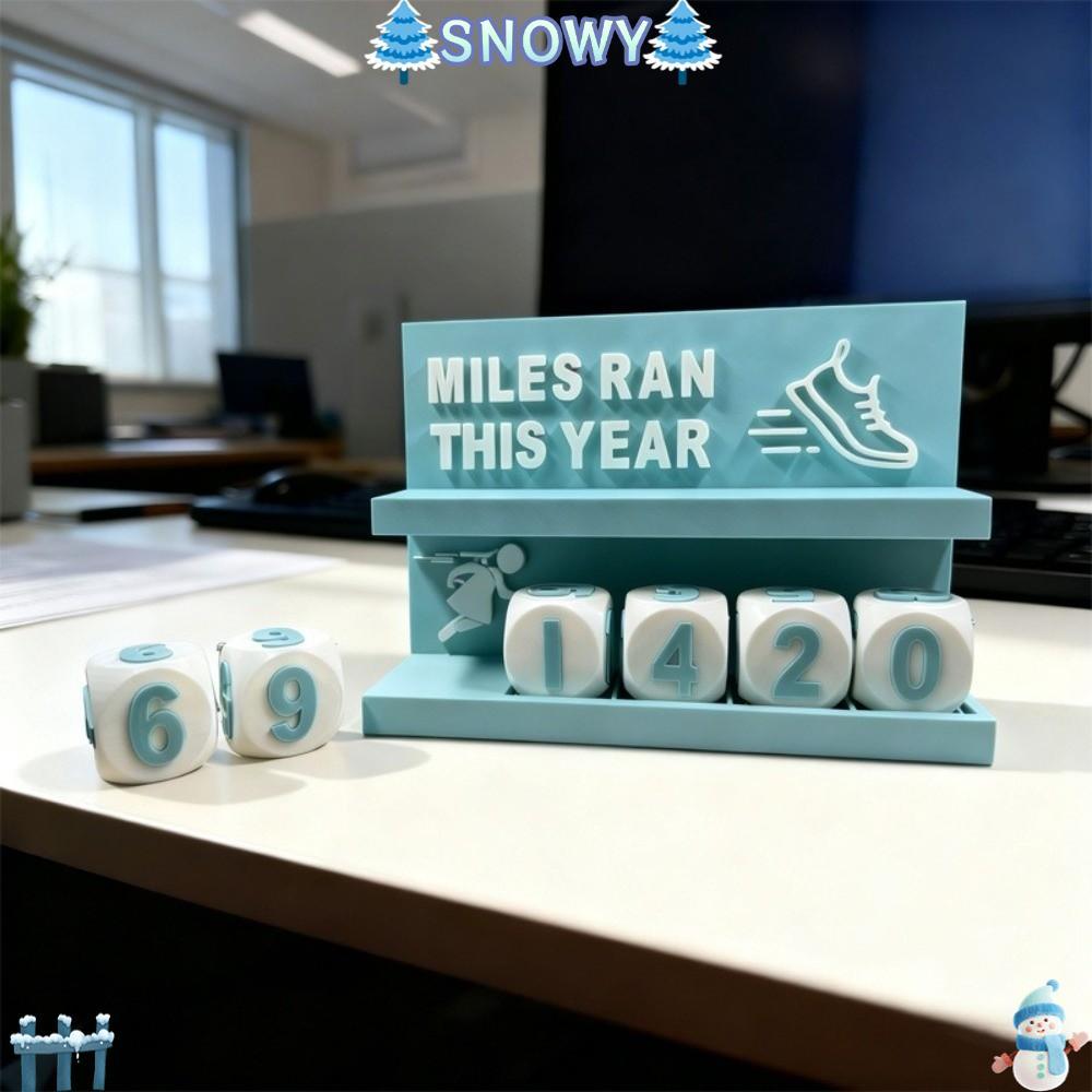 SNOWY Running Mileage Challenge Tracker, Wear Resist MILES runing Mileage Counter, Creative Eco-Frie