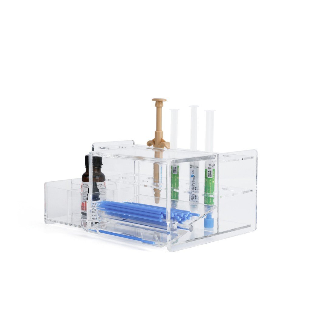 Dental Organizer Holder Case Acrylic Frame Transparent Resin Composite