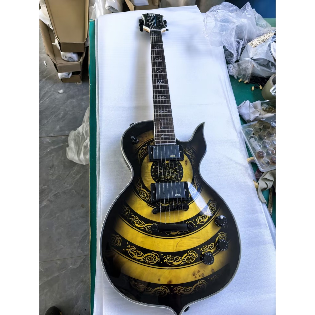 Zakk Wylde Audio Odin Viking Totem สไตล์กีตาร์ไฟฟ้ากีตาร์มืออาชีพ