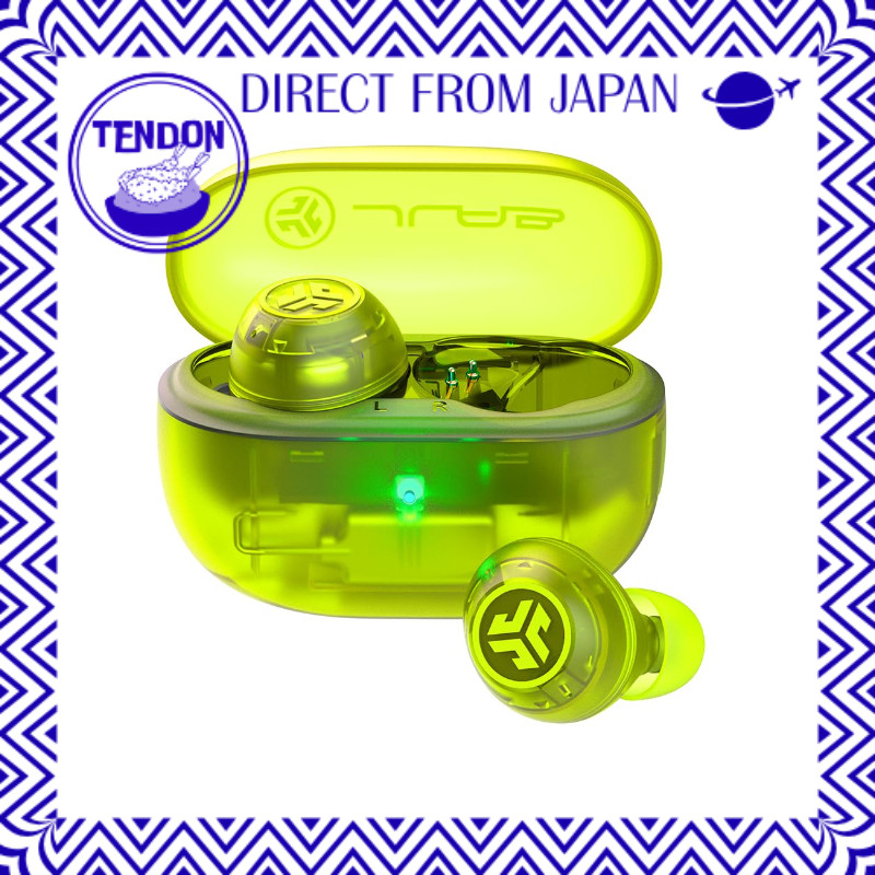 JLab Go Pop ANC Clear Bright Green หูฟังไร้สาย สีสเกลตัน ใสสีเขียวสด IP55 กันฝุ่น กันน้ำกระเซ็น ระบบ