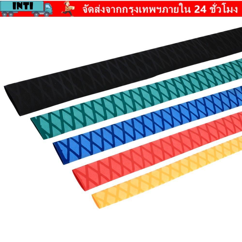 INTI เบ็ดตกปลา Anti ไฟฟ้า, 3.3ft สีดํา/สีแดง/สีเหลือง/สีเขียว/สีฟ้าความร้อนหด Wrap ท่อ, เครื่องมือตกปลา EVA + PE 2:1 Ratio Handle Grip Fishing Rod Grips