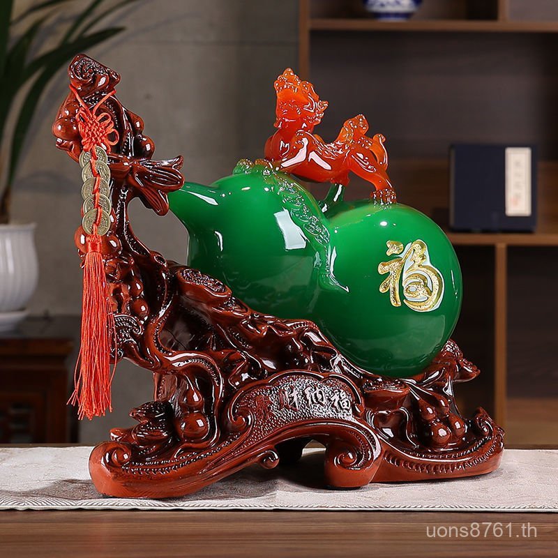 เครื่องประดับตู้ไวน์ตกแต่ง Feng Shui Town House Pixiu ขนาดใหญ่ตกแต่งบ้านงานฝีมือ Entrance Gourd ห้อง