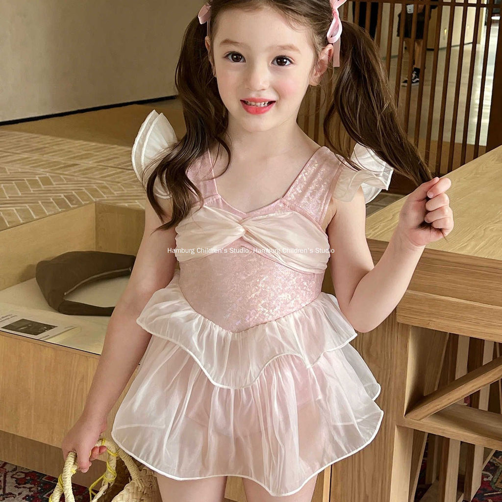 ชุดว่ายน้ำสไตล์เจ้าหญิงสำหรับเด็กทารกและสาว น่ารักและสวมใส่ง่าย