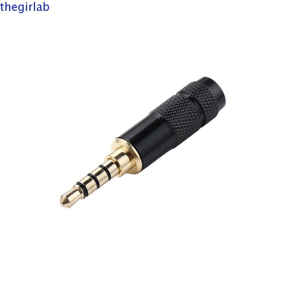 THEGIRLAB TRS To TRRS Connector ชุบทองทนทาน 3.5 มม.TRS ชาย 3.5 มม.TRRS หญิงสเตอริโอไมโครโฟน Balanced