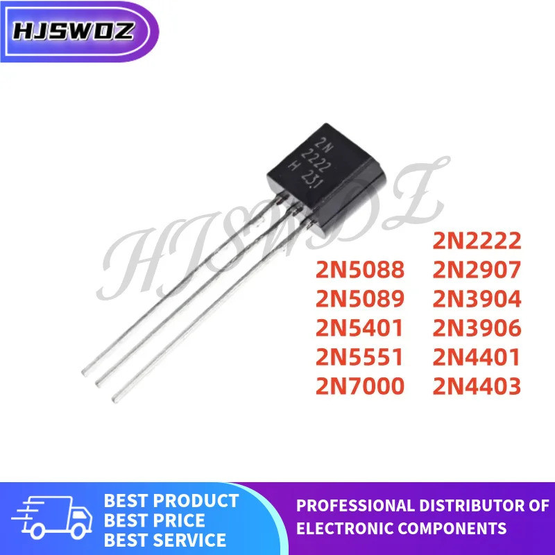 100 ชิ้น TO-92 2N4403 2N3904 2N5551 2N7000 2N4401 2N5088 2N3906 2N2907 2N22 2N5089 2N5401 ใหม่ SWR7