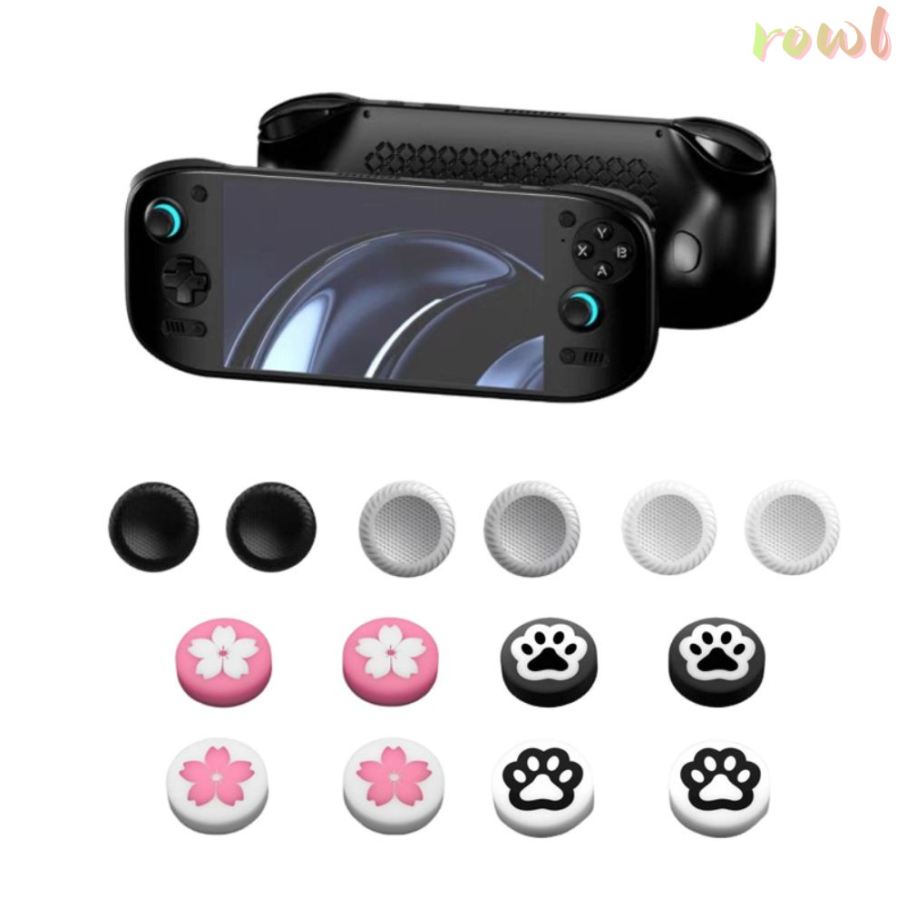 ROWL 4PCS จอยสติ๊กขนาดใหญ่หมวก,ลื่นที่มีสีสันเกมคอนโซลจอยสติ๊ก Rocker,อุปกรณ์เสริมซิลิโคนเปลี่ยนหมวก
