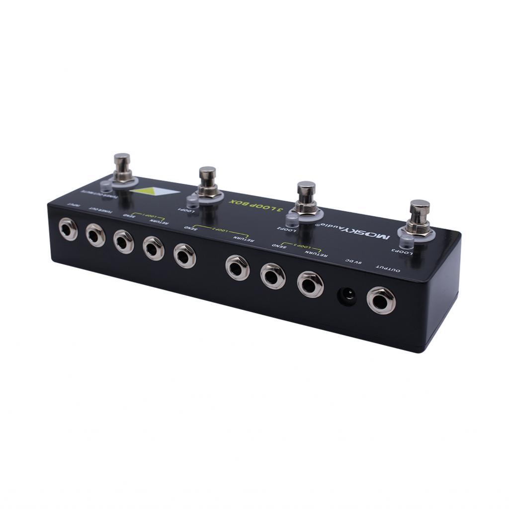 Thaihometools-TH Btuty 3 Loop Box กีตาร์เหยียบพร้อมการเลือกช่อง True Bypass Effects Switcher อลูมิเน