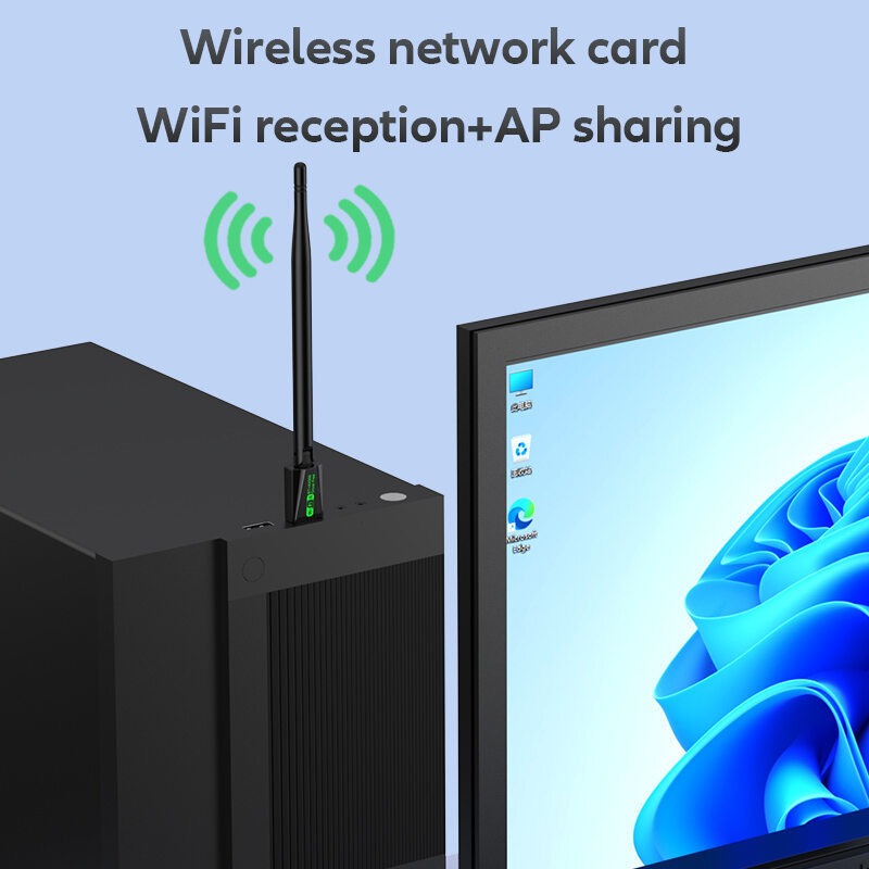 AX900 WiFi 6 การ์ดเครือข่ายไร้สายพร้อมเสาอากาศบลูทูธ 5.4 2.4G/5Ghz Dual Band WiFi Adapter 900Mbps Wi