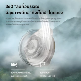 Small whirlwind bladeless fan MF019 พัดลมพกพา ใบพัด 60 ใบทรงพลังและทำงานเงียบปรับแรงลมได้ 3 ระดับกระจายลมรอบทิศทาง360°