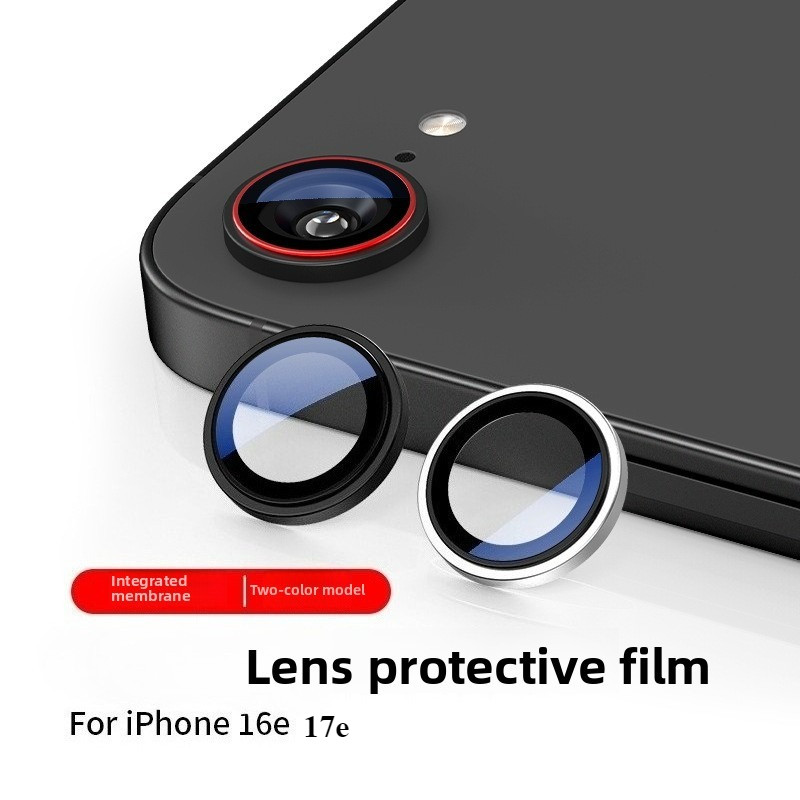 เลนส์แหวนกลับตัวป้องกันกล้องสําหรับ Apple iPhone 17e 16e iPhone17e iPhone16e 17e กระจกเลนส์โลหะด้านห