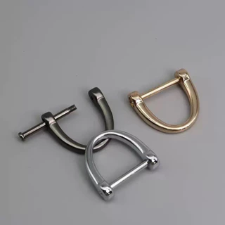 ห่วงเกือกม้า D Ring โลหะซิงค์อัลลอย 12 มม. / 18 มม. สำหรับพวงกุญแจ ถอดน็อตได้ แข็งแรง ใช้กับสายคล้องและกระเป๋า DIY