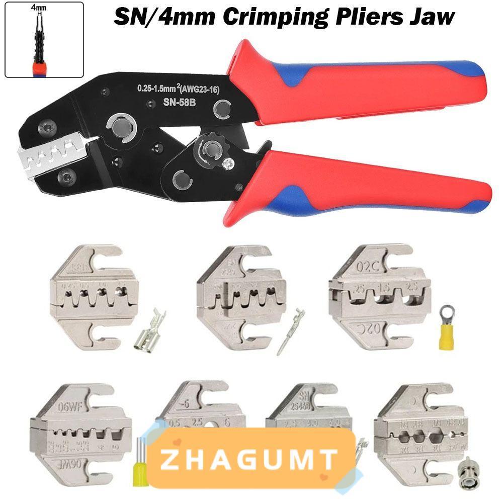ZHAGUMT366KB SN CRIMPING คีม Jaw, SN-2546B 02C กว้าง 4 มม. CRIMPING คีมขากรรไกร,โลหะผสม 06WF 2549 03