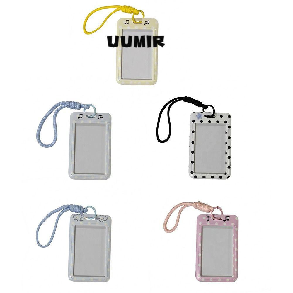 UUMIR Photocard Holder, ปกการ์ดลายจุดมัลติฟังก์ชั่น, จี้ห้อยกระเป๋าน่ารัก Card Sleeve บัตรเครดิต ID Card Storage