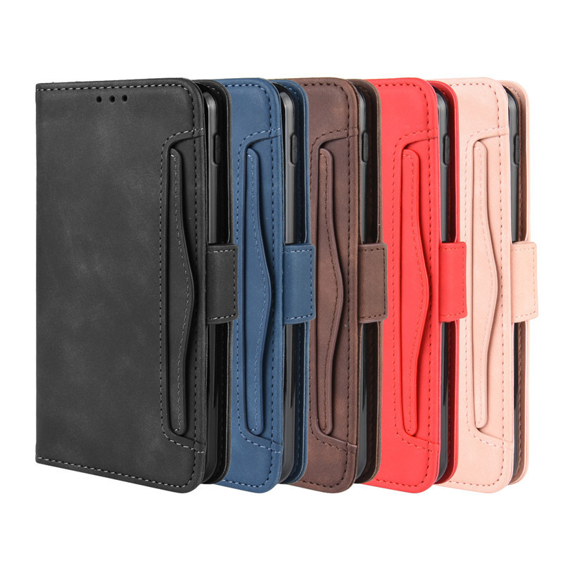 เหมาะสําหรับ LG G8s เคสโทรศัพท์ LG G8S บางQ Multi-Card Slot พลิกหนังกระเป๋าสตางค์วงเล็บป้องกันกรณีฝา