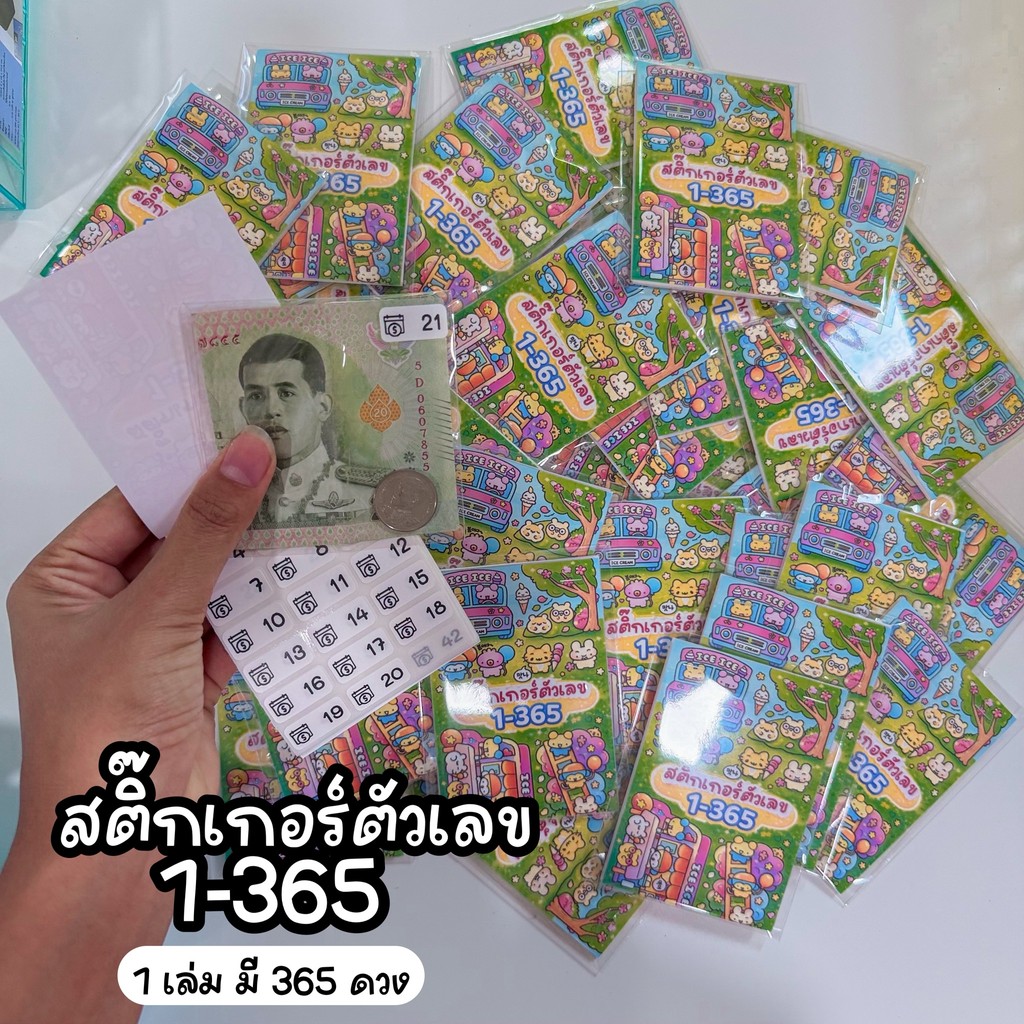 สมุดสติ๊กเกอร์ตัวเลข 1-365 (รวม 365 ดวง) ยอดรวม66,795