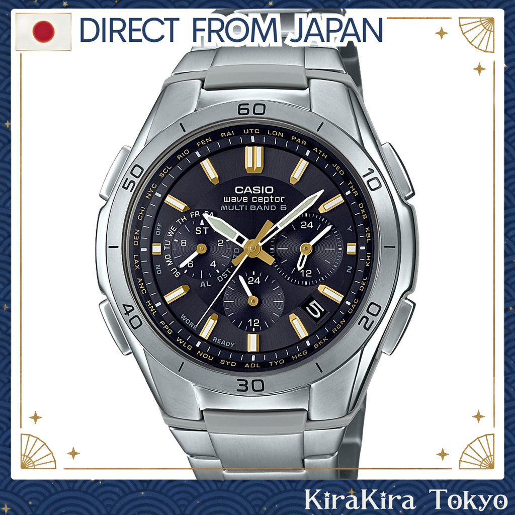 【Direct from Japan】 นาฬิกา Casio Wave Ceptor รุ่น WVQ-M410TD-1A2JF มัลติแบนด์จับสัญญาณโทรศัพท์พลังงา