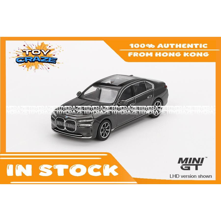 [Authentic] Mini GT #818 BMW i7 xDrive60 Dravit Grey RHD Diecast Model Car