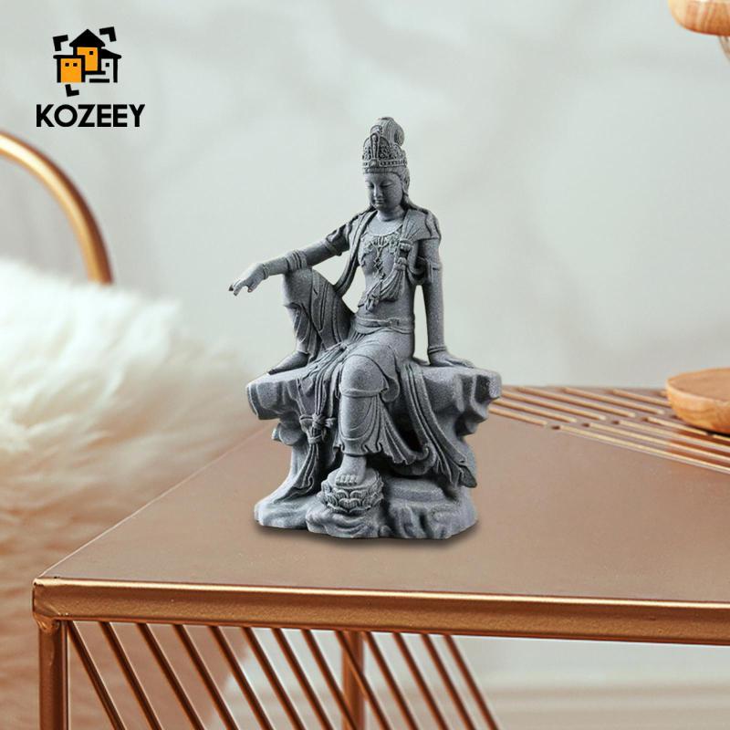 KOZEEY Avalokiteshvara พระโพธิสัตว์รูปปั้น Kuanyin ประติมากรรมสําหรับอุปกรณ์วัดบ้าน