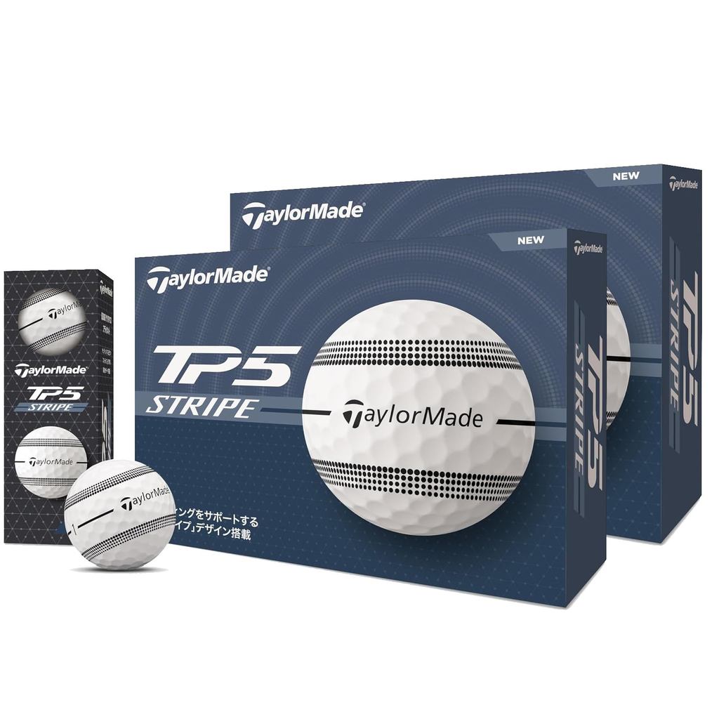 TAYLOR MADE TMJ24 TP5 Stripe Golf Balls - White