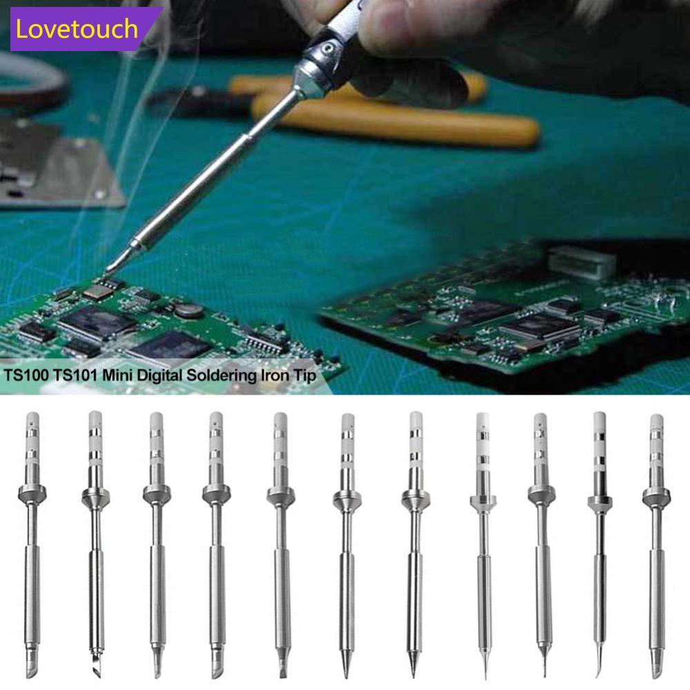 LOVETOUCH TS100 TS101 หัวแร้งเปลี่ยนบัดกรีบิตสําหรับมินิดิจิตอลบัดกรีหัวเหล็กตะกั่วฟรีB2 BC2 C4 D24 